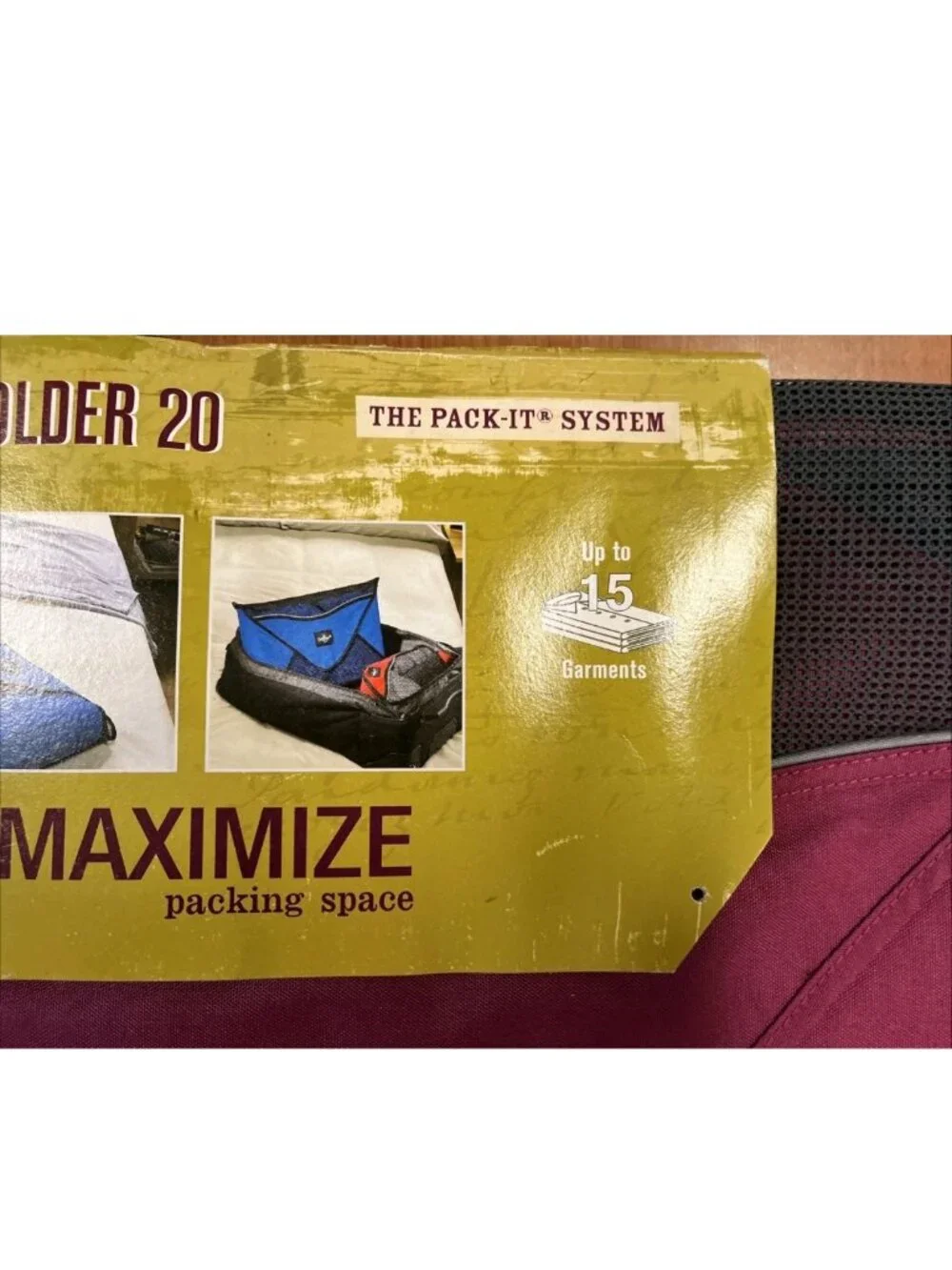 Eagle Creek Pack-It Folder 20 Large Cranberry Travel Organizer NWT